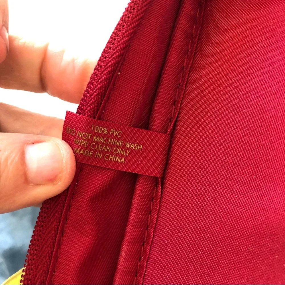 NWOT Estée Lauder Woven Burgundy Vanity Train Case Makeup Travel Laptop Bag